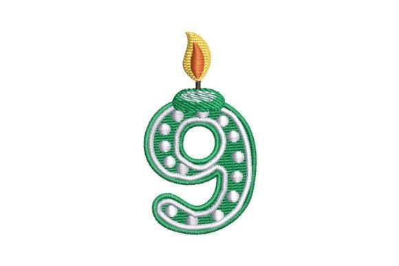 Birthday Candle Number 9 Embroidery Review