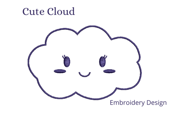Cute Cloud Character Line Art Review