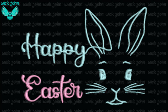 Happy Easter Face Bunny Embroidery Design Review