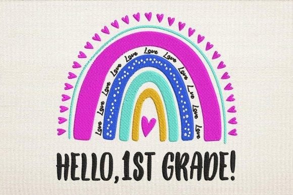 Hello 1st Grade Rainbow Embroidery Review