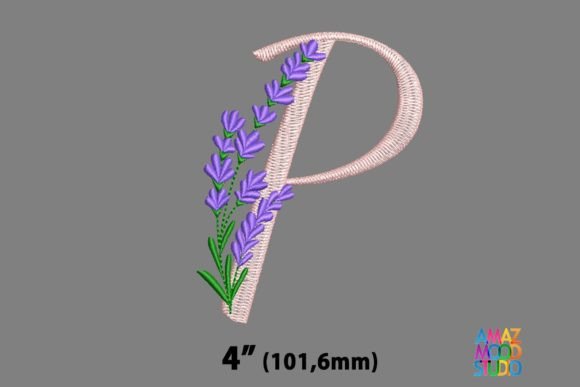 Letter P Floral Lavender Monogram Review