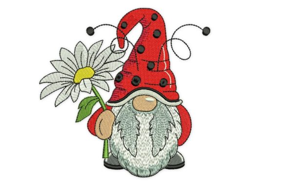 Review of Marguerite Ladybug Gnome for Small Business Embroidery
