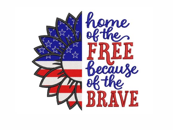 USA Sunflower Independence Day Embroidery Review