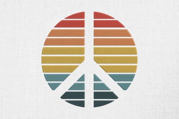 Vintage Retro Peace Sign Hippie Embroidery Review