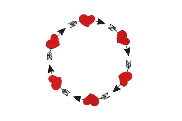 Wreath with Arrows and Hearts Embroidery Design Review